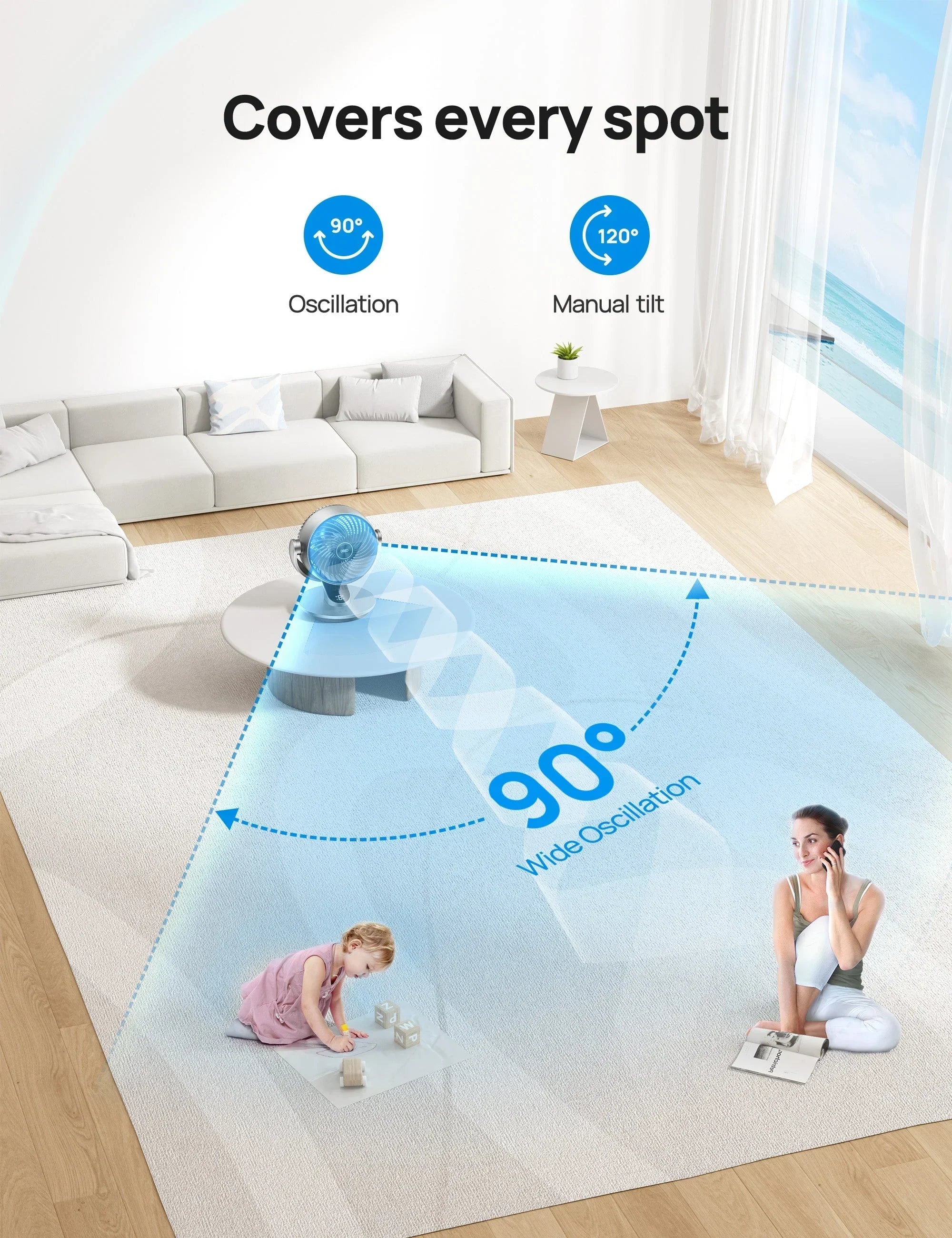 Smart Air Circulator Fan CF511S & Smart Tower Fan Cruiser Pro T3S - DREO