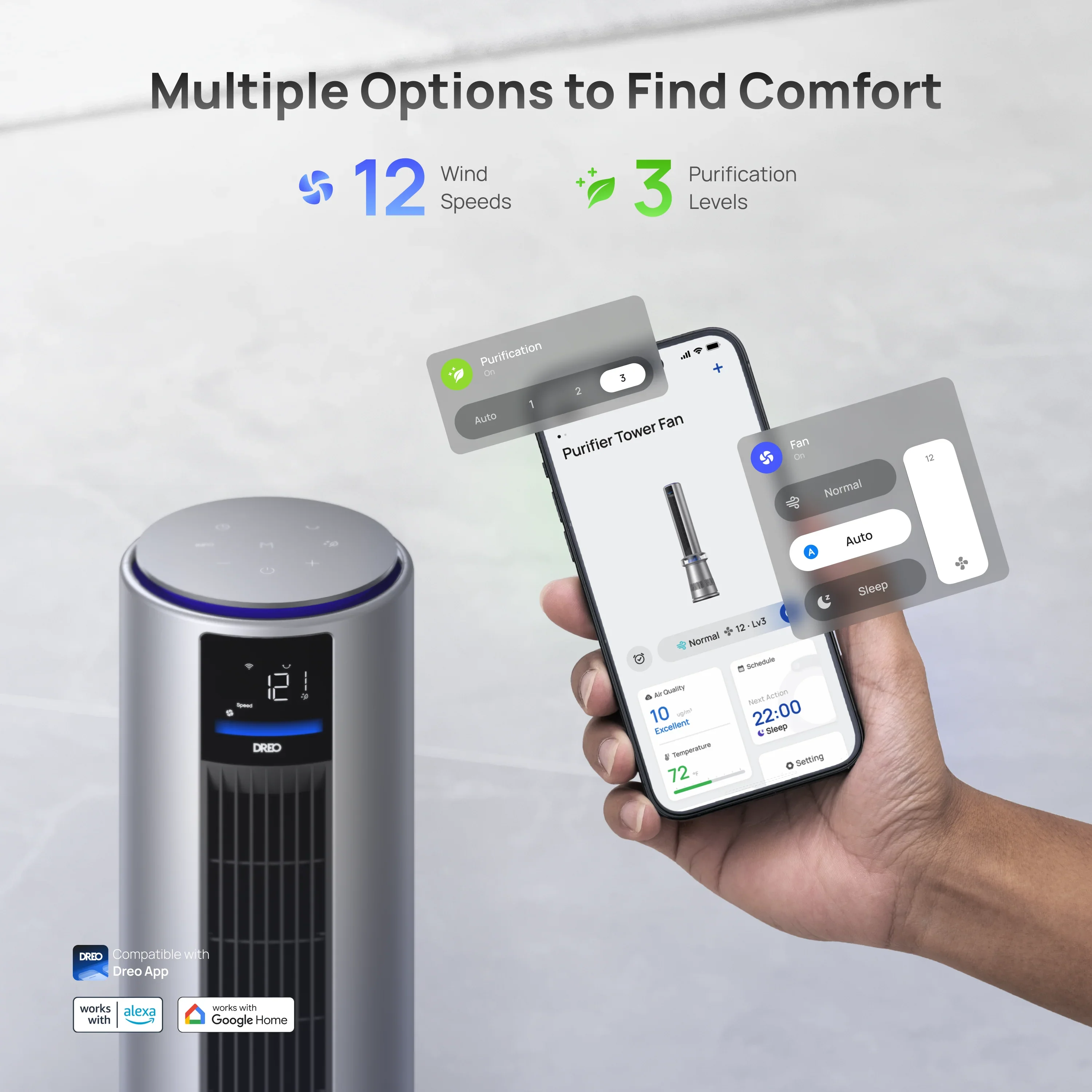 Air Purifier Tower Fan MC710S - DREO